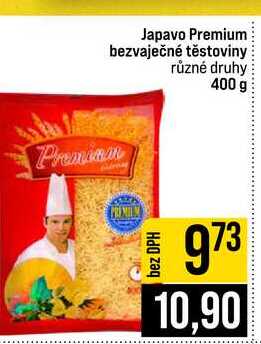 Japavo Premium bezvaječné těstoviny různé druhy 400 g