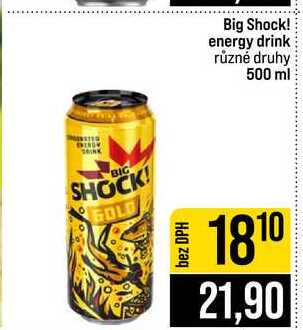 Big Shock! energy drink různé druhy 500 ml 