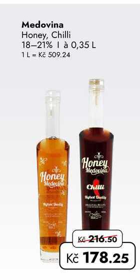 Medovina Honey, Chilli 18-21% à 0,35 L