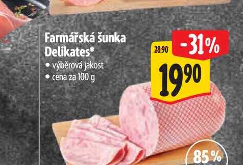 Farmářská šunka Delikates 100 g