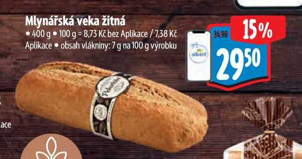 Mlynářská veka žitná 400 g
