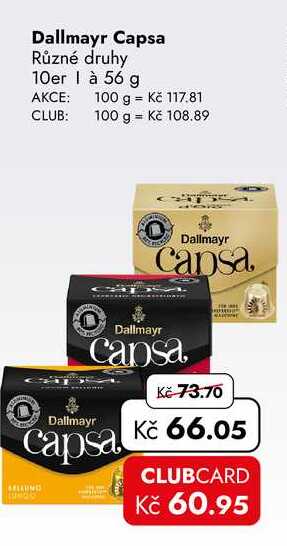 Dallmayr Capsa Různé druhy 10er 56 g