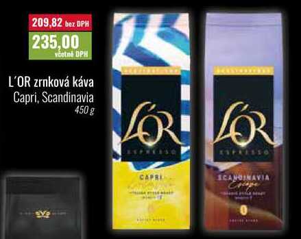 L'OR zrnková káva 450g