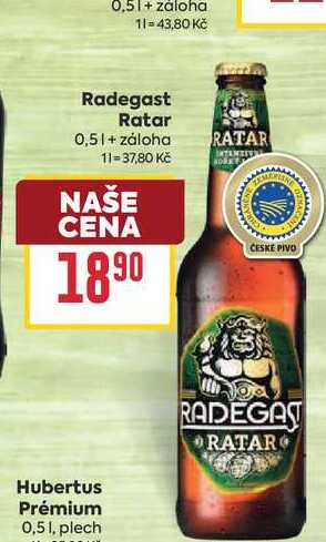 Radegast Ratar 0,5l