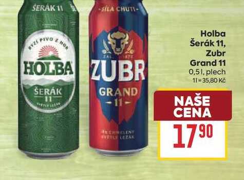 Holba Šerák 11, Zubr Grand 11 0,51, plech