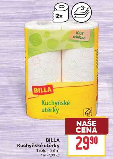 BILLA Kuchyňské utěrky 1 role