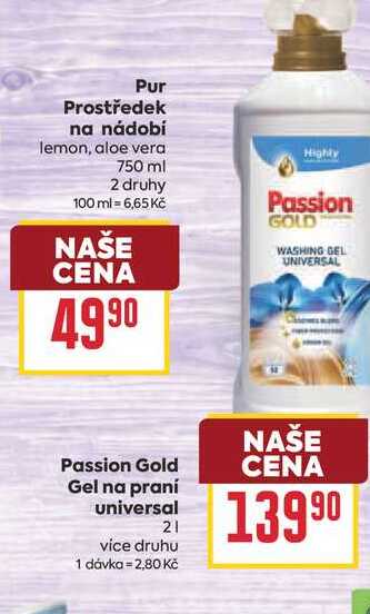 Passion Gold Gel na praní universal 2l BILLA