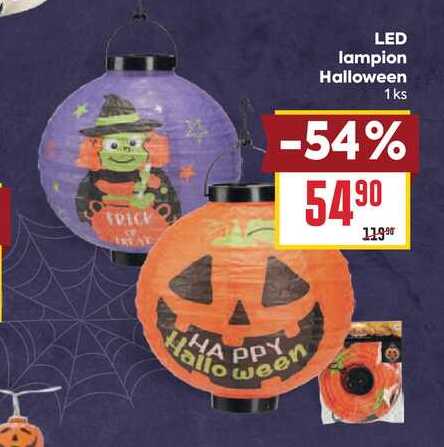 LED lampion Halloween 1ks 