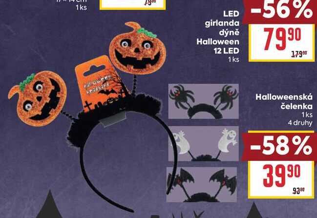Halloweenská čelenka 1ks 