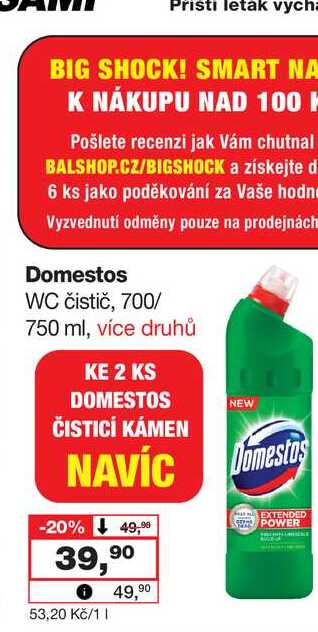 Domestos WC čistič, 700/ 750 ml