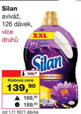 Silan aviváž, 126 dávek Barvy a laky drogerie 