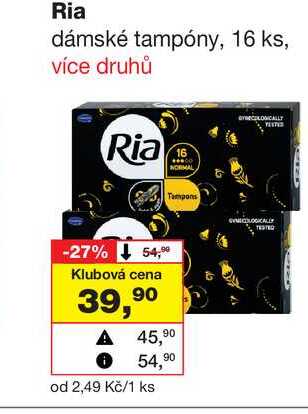 Ria dámské tampóny, 16 ks