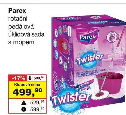 Parex rotační pedálová úklidová sada s mopem