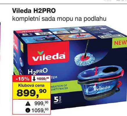 Vileda H2PRO kompletní sada mopu na podlahu