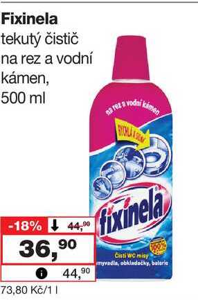 Fixinela tekutý čistič na rez a vodní kámen, 500 ml Barvy a laky drogerie 