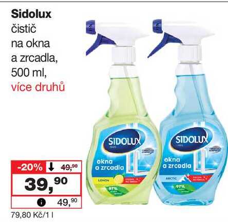 Sidolux čistič na okna a zrcadla, 500 ml Barvy a laky drogerie 