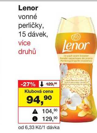 Lenor vonné perličky, 15 dávek