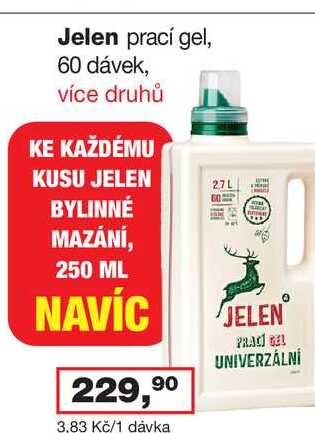 Jelen prací gel, 60 dávek Barvy a laky drogerie 