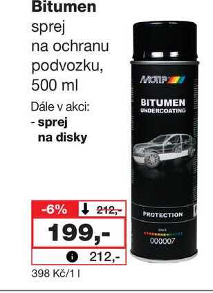 Bitumen sprej na ochranu podvozku, 500 ml Barvy a laky drogerie 