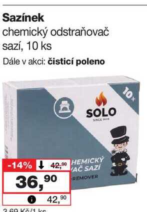 Sazínek chemický odstraňovač sazí, 10 ks Barvy a laky drogerie 