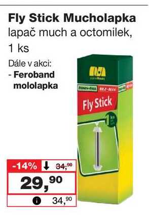 Fly Stick Mucholapka lapač much a octomilek, 1 ks Barvy a laky drogerie 