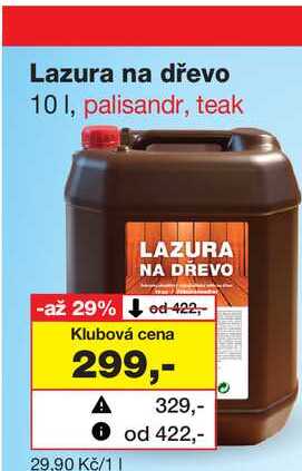 Lazura na dřevo 10l Barvy a laky drogerie 