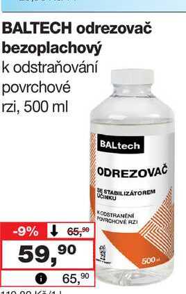 BALTECH odrezovač bezoplachový k odstraňování povrchové rzi, 500 ml Barvy a laky drogerie 