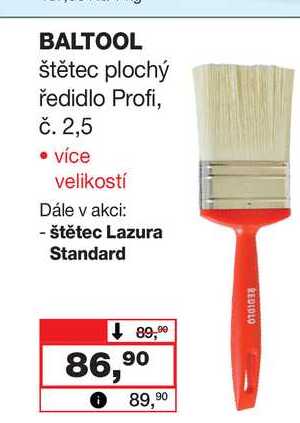 BALTOOL štětec plochý ředidlo Profi, č. 2,5 Barvy a laky drogerie 