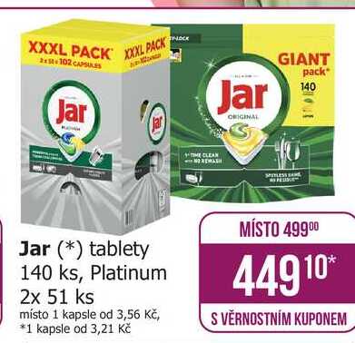 Jar tablety do myčky 140 ks Teta drogerie