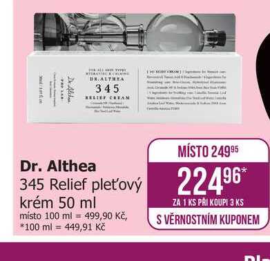 Dr. Althea 345 Relief plet'ový krém 50 ml