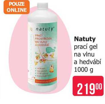 Natuty prací gel na vlnu a hedvábí 1000 g Teta drogerie
