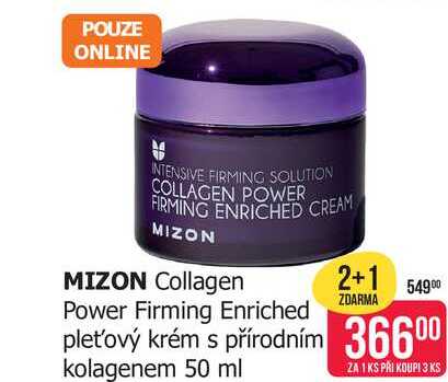 MIZON Collagen Power Firming Enriched pleťový krém s přírodním kolagenem 50 ml Teta drogerie