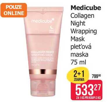 Medicube Collagen Night Wrapping Mask pleťová maska 75 ml Teta drogerie