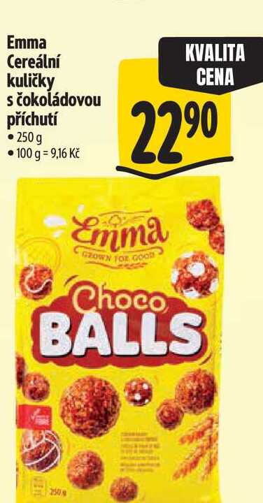 Emma Cereální kuličky s čokoládovou příchutí 250 g