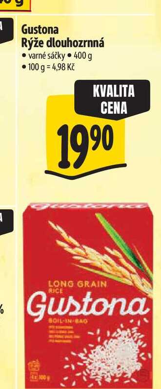 Gustona Rýže dlouhozrnná  varné sáčky 400 g 