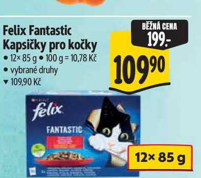 Felix Fantastic Kapsičky pro kočky 12x85 g
