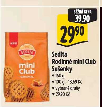 Sedita Rodinné mini Club Sušenky 160 g
