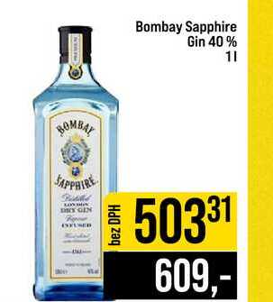 Bombay Sapphire Gin 40% 1l