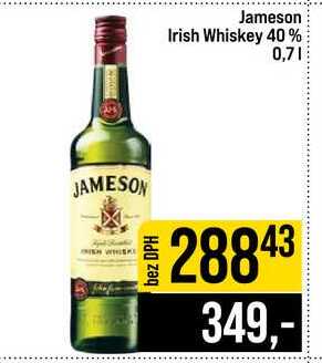 Jameson Irish Whiskey 40% 0,7l