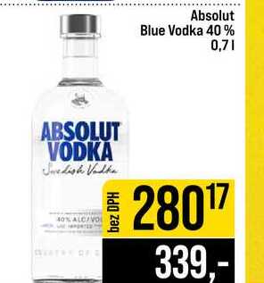 Absolut Blue Vodka 40 % 0,7l