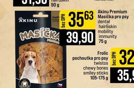 Akinu Premium Masíčka pro psy dental hair&skin mobility immunity 75g