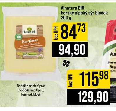Alnatura BIO horský alpský sýr bloček 200 g