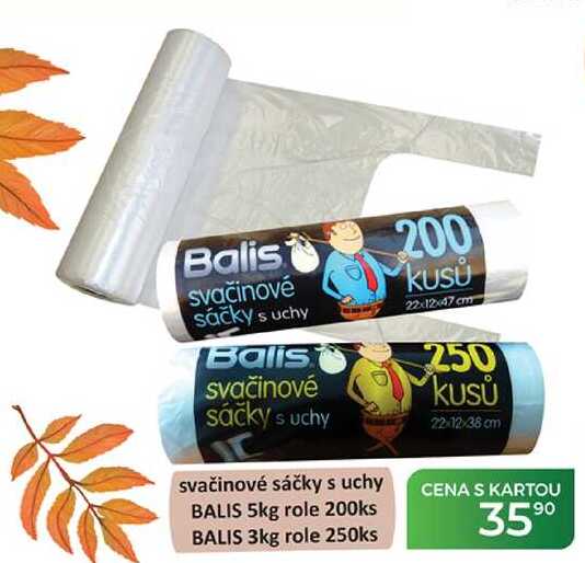 Svačinové sáčky s uchy BALIS 5kg role 200ks BALIS 3kg role 250ks Tamda Foods