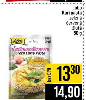 Lobo Kari pasta zelená červená žlutá 50 g