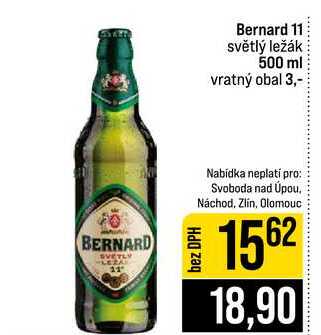 Bernard 11 světlý ležák 500 ml 