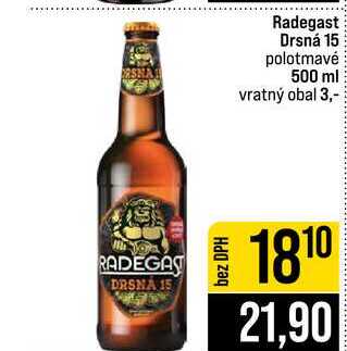 Radegast Drsná 15 polotmavé 500 ml 