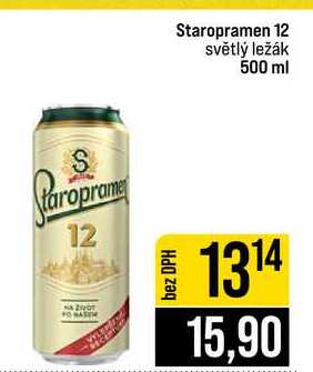 Staropramen 12 světlý ležák 500 ml