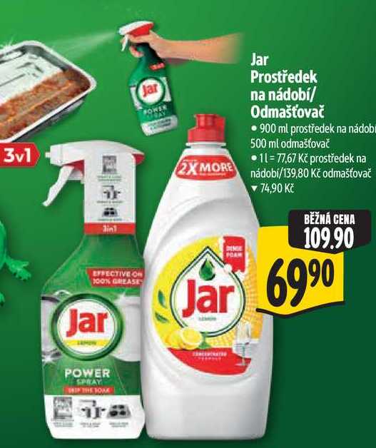 Jar Prostředek na nádobí/ Odmašťovač - 900 ml prostředek na nádob 500 ml odmašťovač Albert