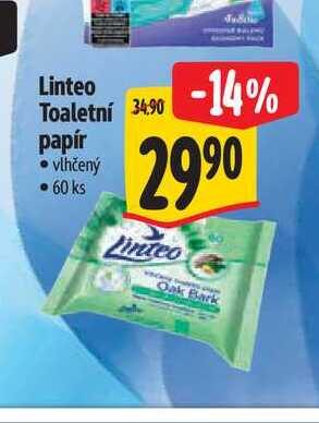 Linteo toaletní papír vlhčené 60 ks Albert