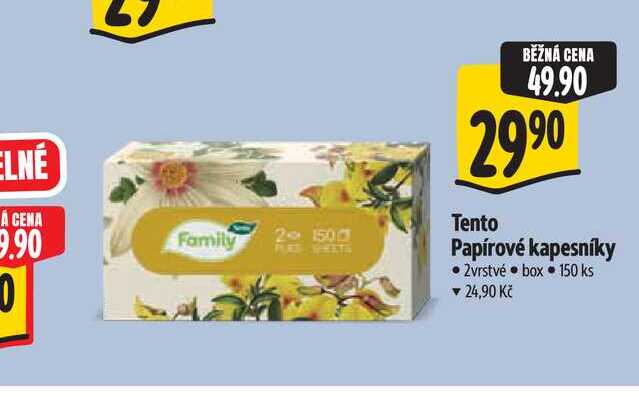 Tento Papírové kapesníky 2vrstvé box 150 ks